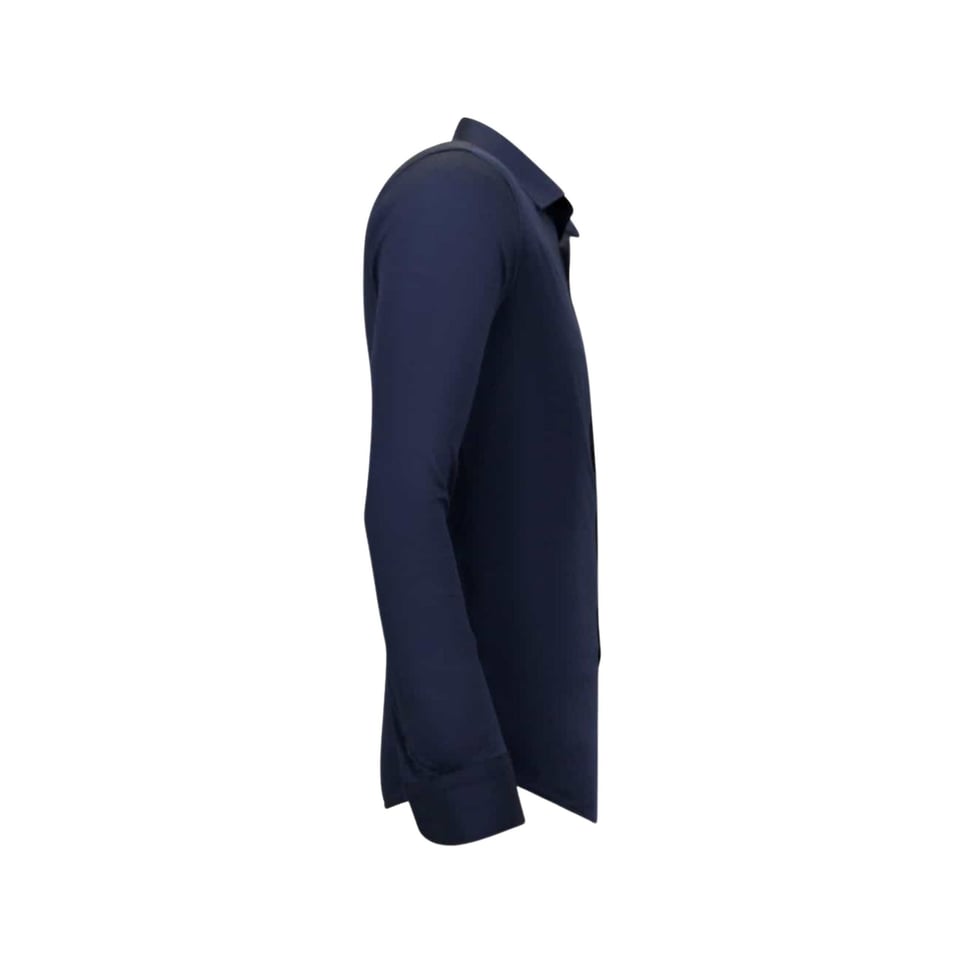 Luxe Aparte Blanco Heren Overhemden - Slim Fit - 3081- Navy