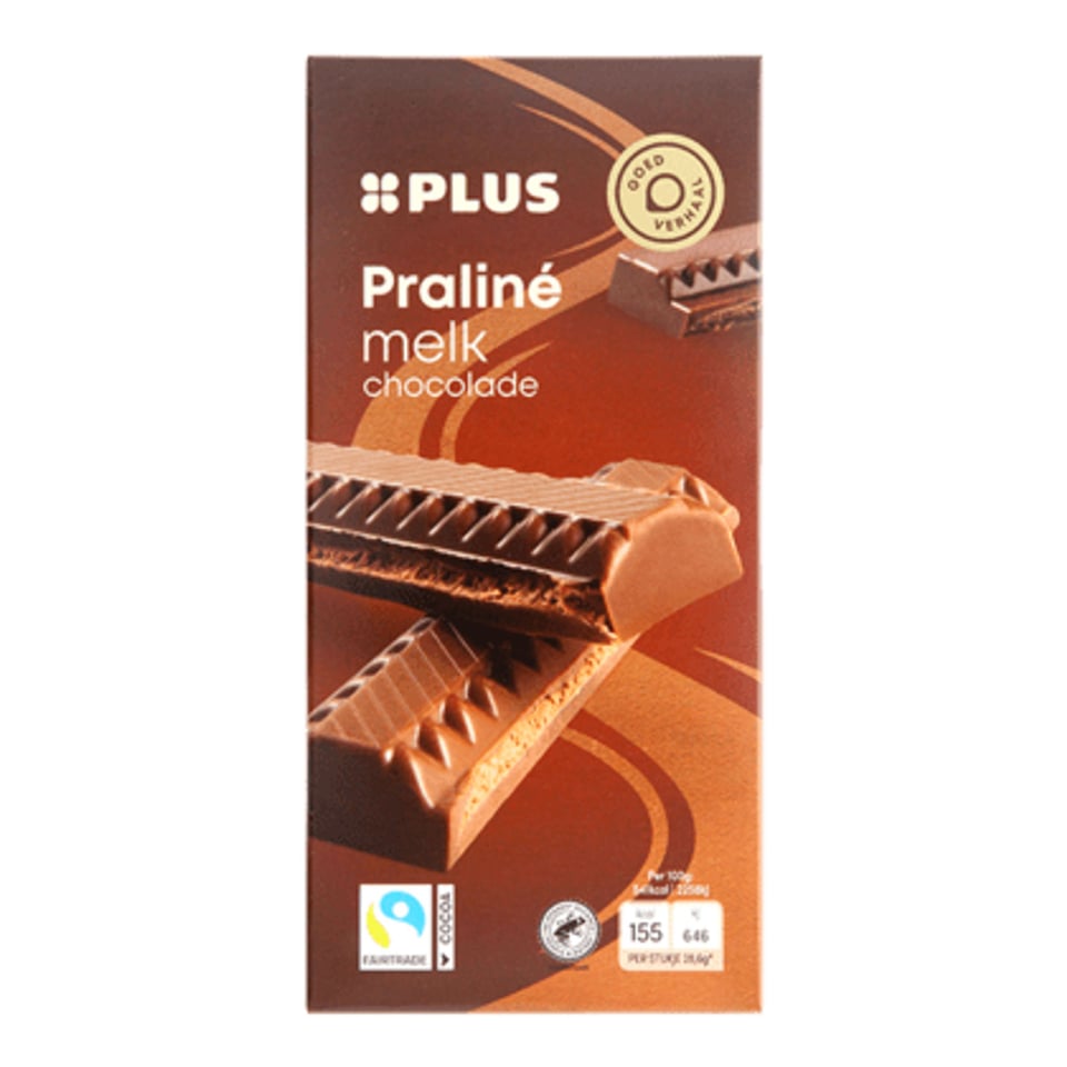 PLUS Tablet Chocolade Praliné Melk