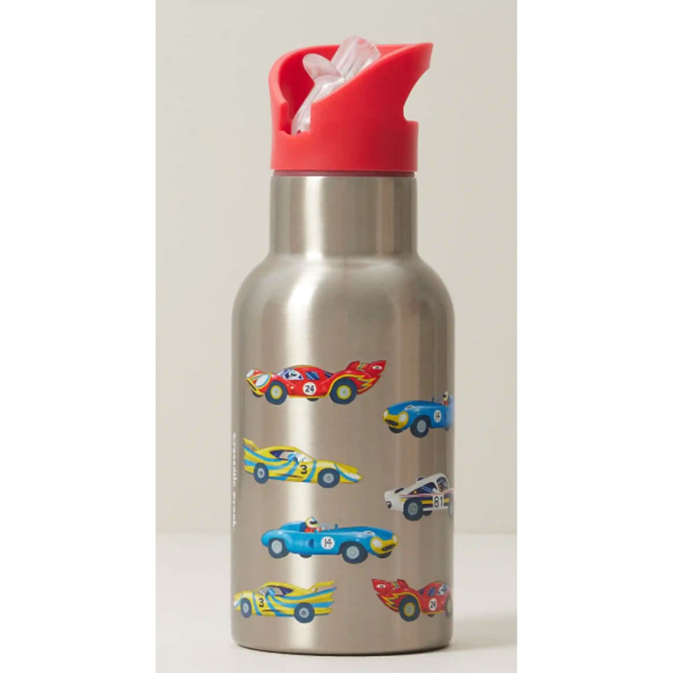 Crocodile Creek On the Go Stainless Steel Bottle Race Cars