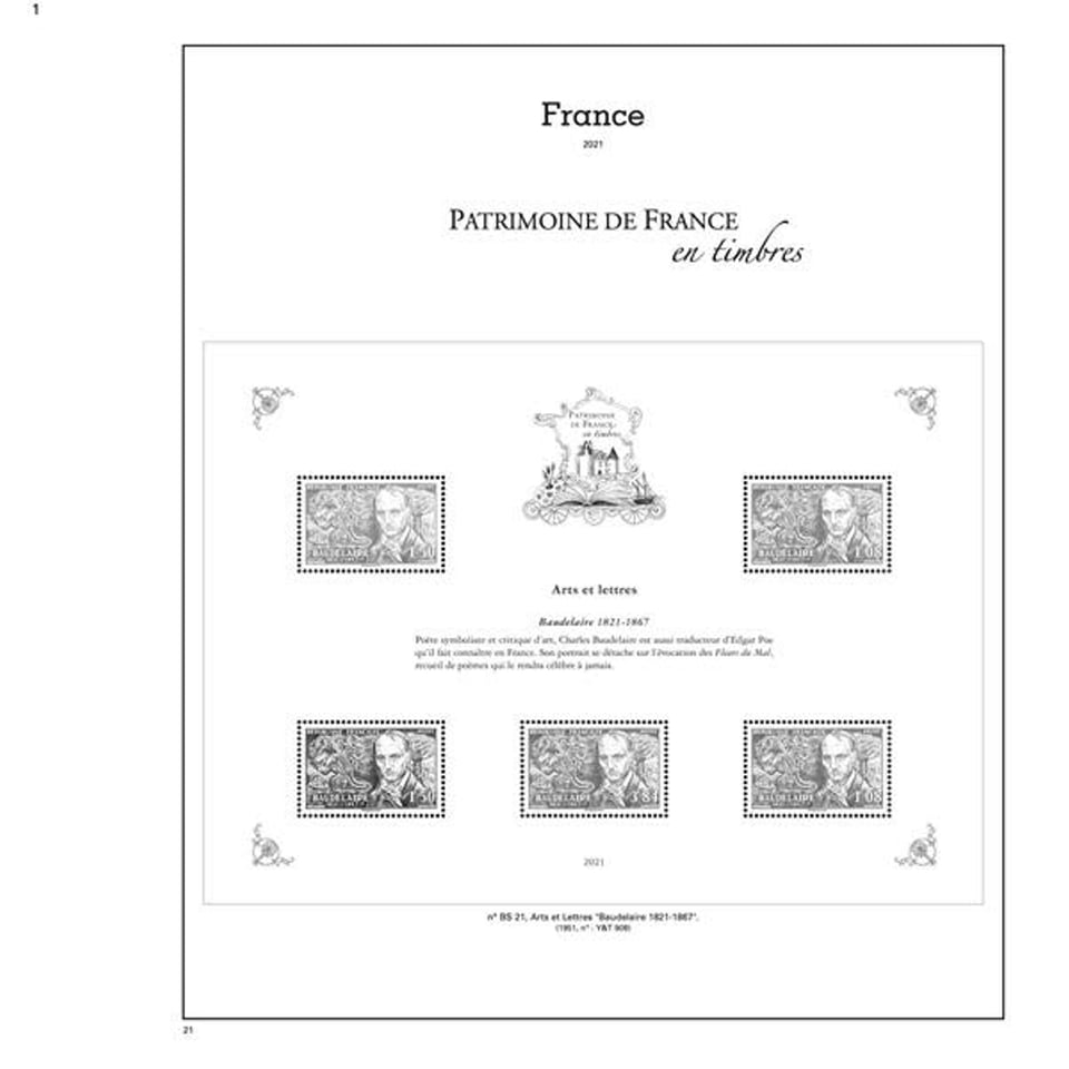 Patrimoine De France en Timbres SC - 2021