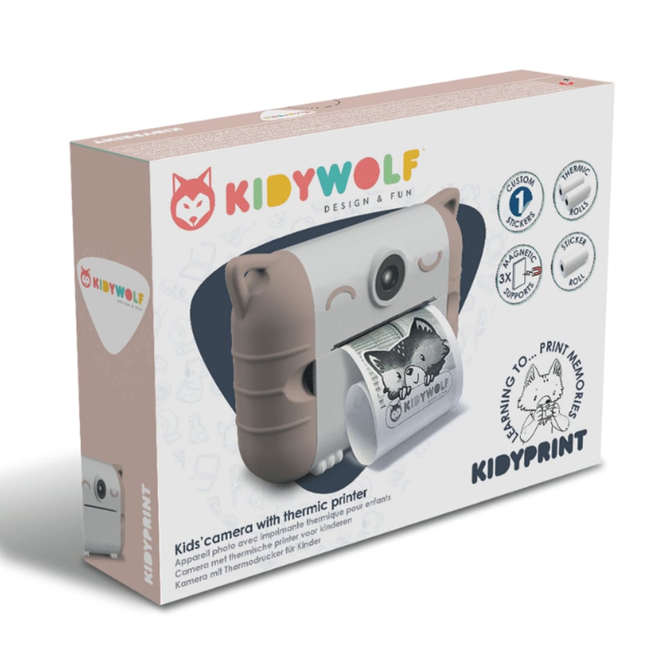 KidyWolf KIDYPRINT Perzik Thermische Print Camera