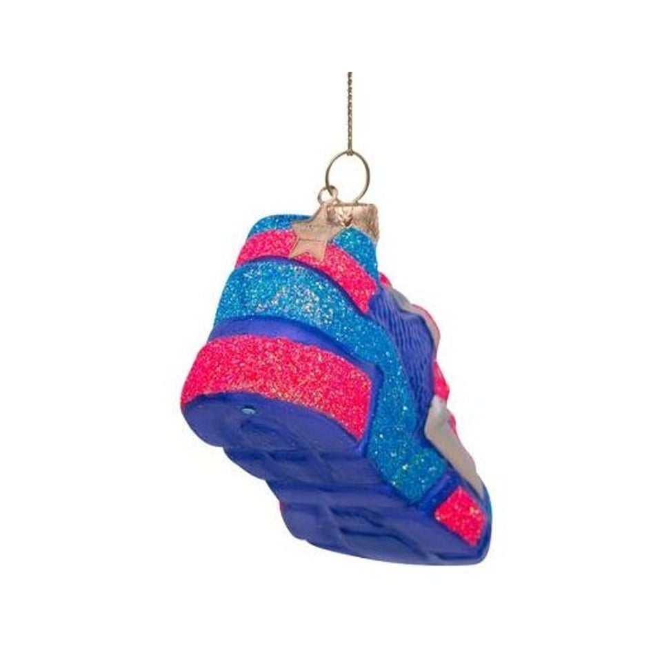 Kerstbal Sneaker Paars/Oranje