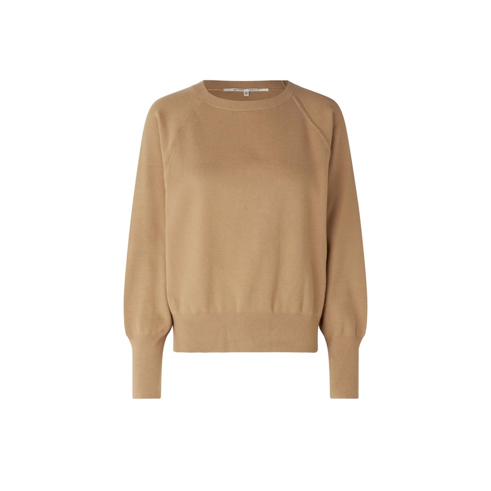 Second Female Octavia Knit O-Neck - New Tobacco Brown
