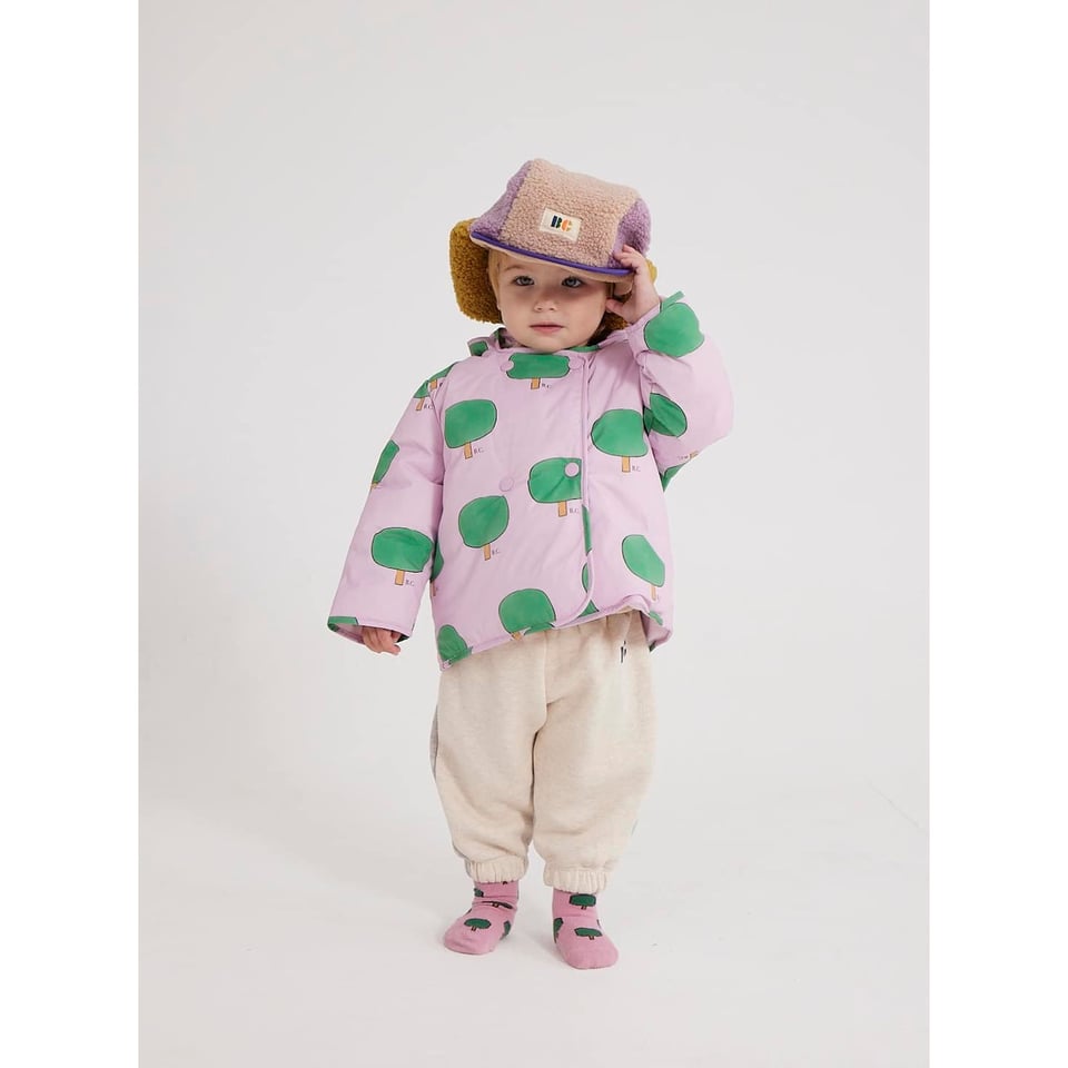 Bobo Choses Green Tree All Over Hooded Anorak
