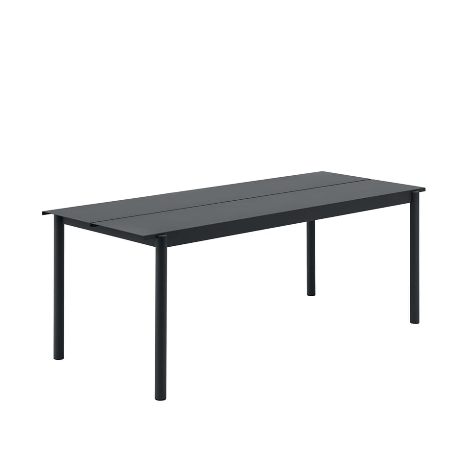 Muuto Linear Steel Table 200 X 75 Cm Black