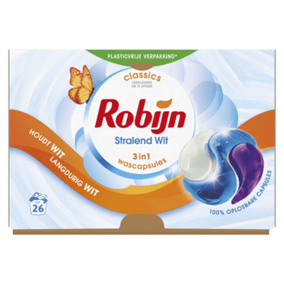 Robijn 3-in-1 Classics Capsules Stralend Wit