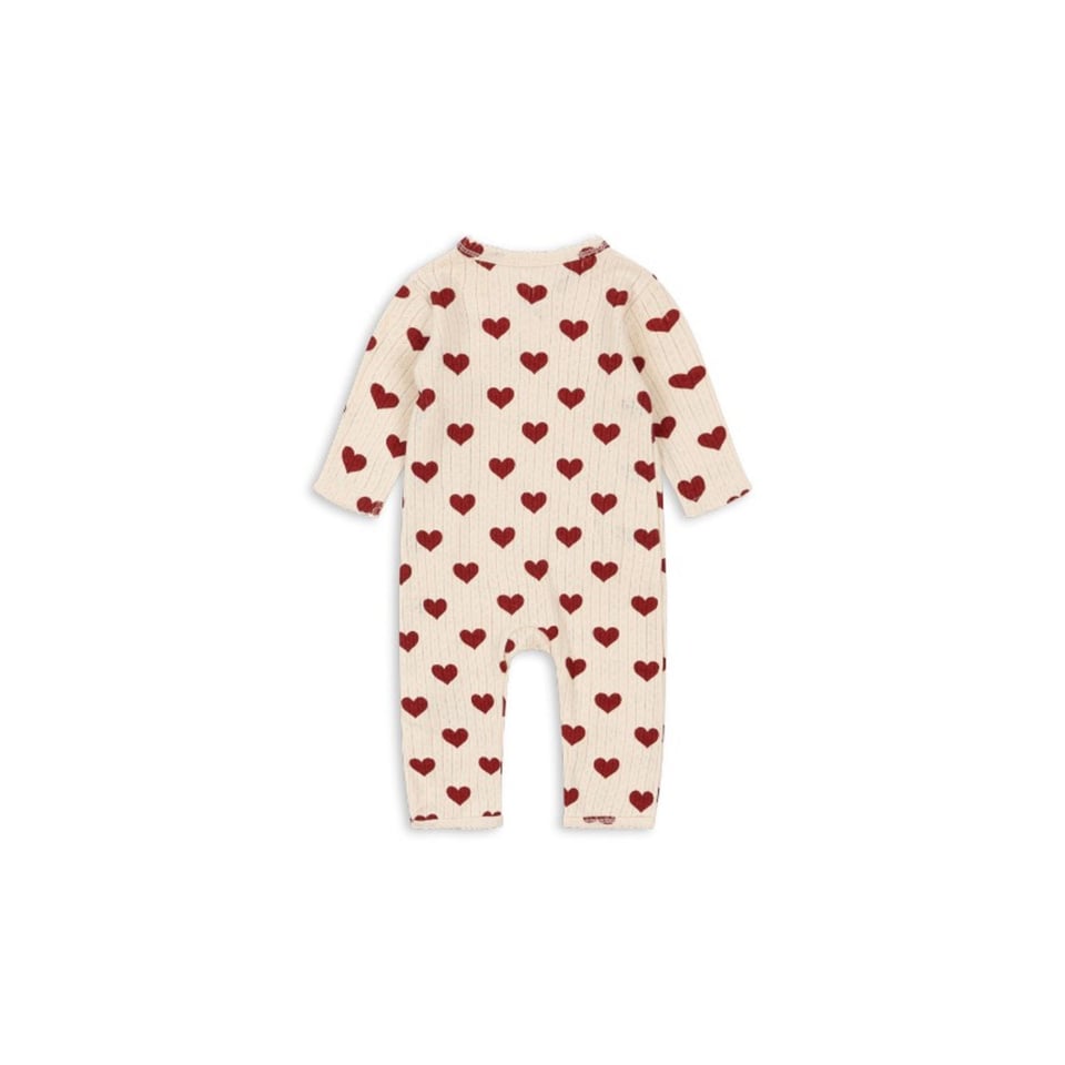 Konges Slojd Newborn Onesie Amour Rouge