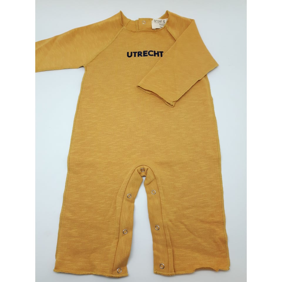 Broer & Zus Utrecht Babypakje 6m Mosterdgeel & Marineblauw