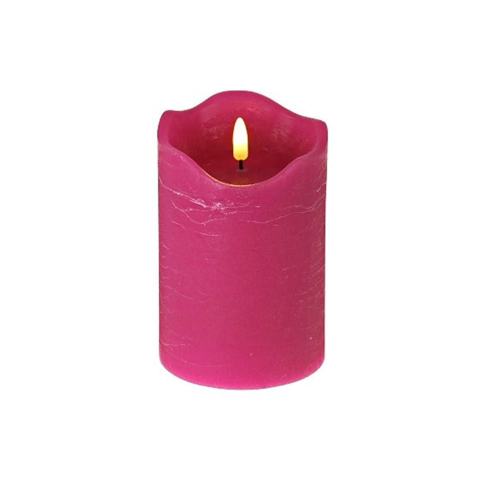 LED Kaars 3D Flame Fuchsia Roze in 3 Kleuren 7.5x12.5cm