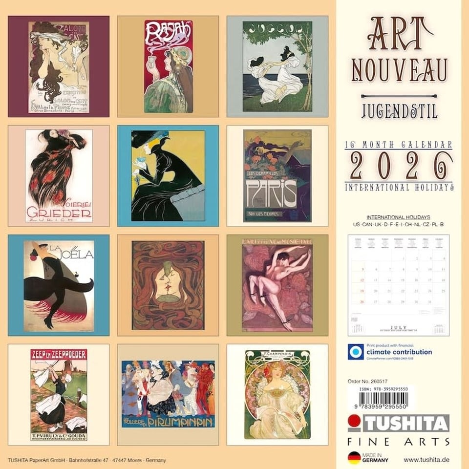 Art Nouveau - Jugendstil Kalender 2026