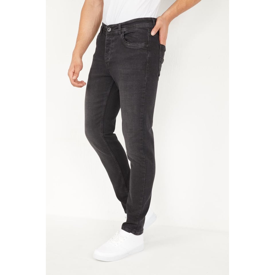 Spijkerbroek Heren Stretch Regular Fit Jeans - DP17- Grijs