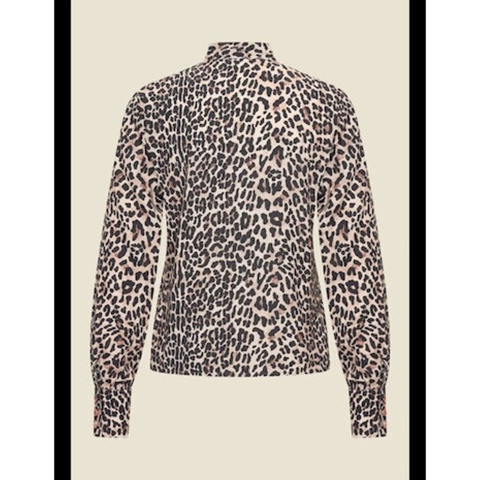 VERY CHERRY Ruffle Blouse Classic Leopard