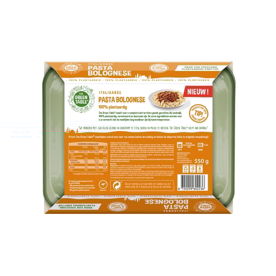 The Green Table Italiaanse Pasta Bolognes 550g