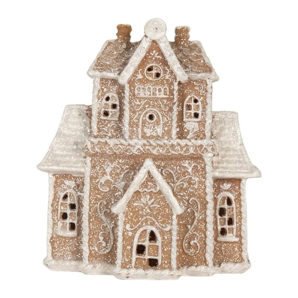 Kerst Huisje Met LED-Verlichting Peperkoek Multicolor 16x25cm