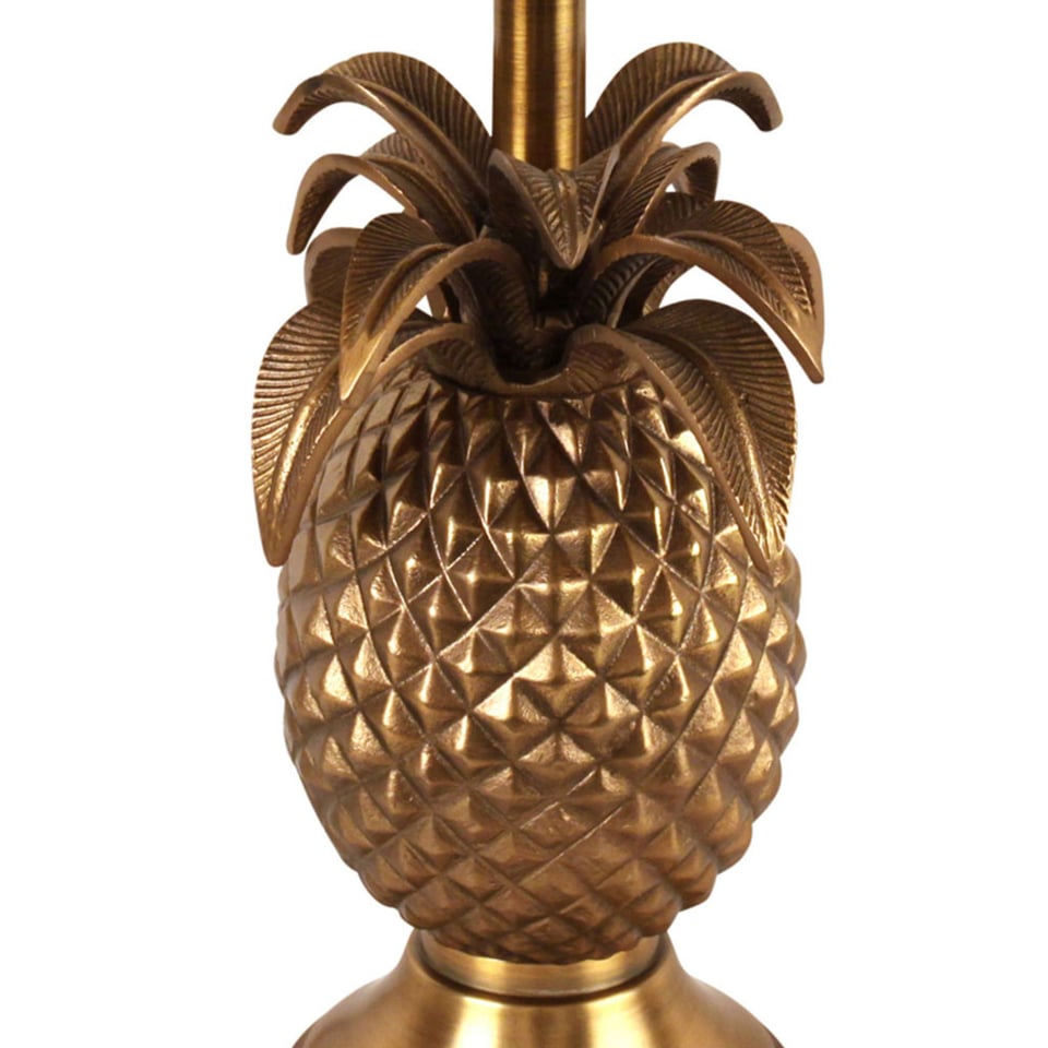 Tafel Lamp Voet Ananas Goud Metaal 16x38cm