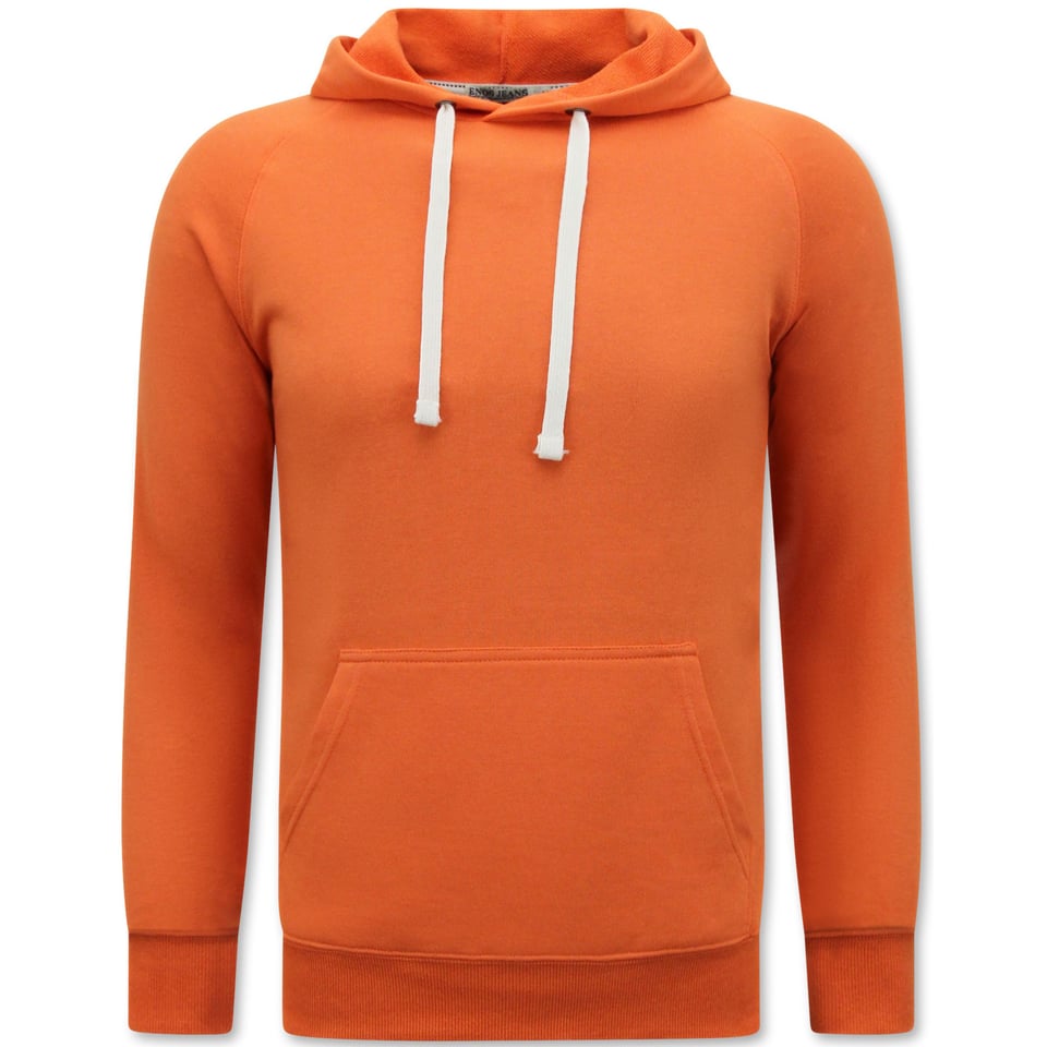 Hoodie Heren - Trui Met Capuchon - Oranje