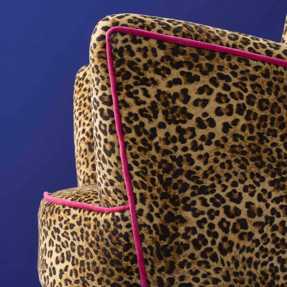 Fauteuil Jungle Love Panter 77x76x83cm Fuchsia Bies