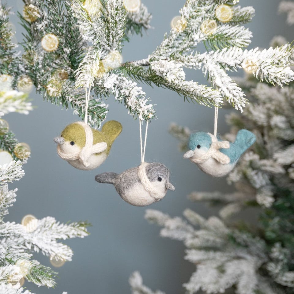 Hanger Vogeltje IJsblauw