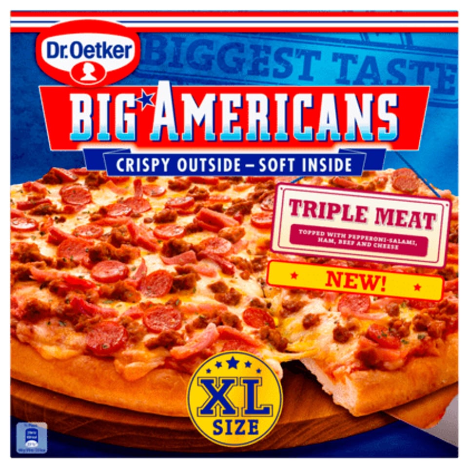Dr. Oetker Big Americans XL Pizza Triple Meat