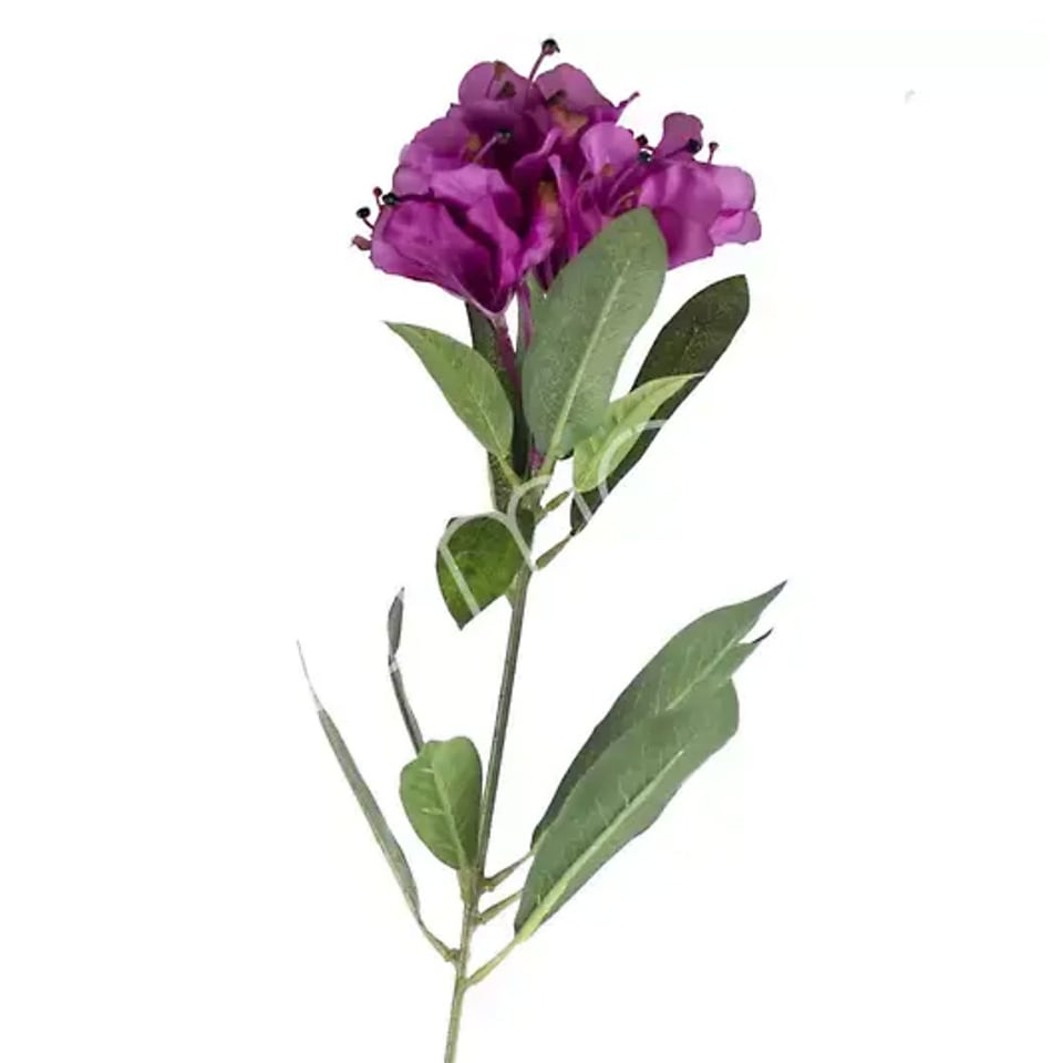 Kunstbloem Azalia Paars-Lila Op Steel 67cm
