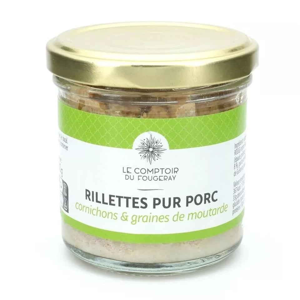 Varkensrillettes met augurken en mosterdzaad 120g