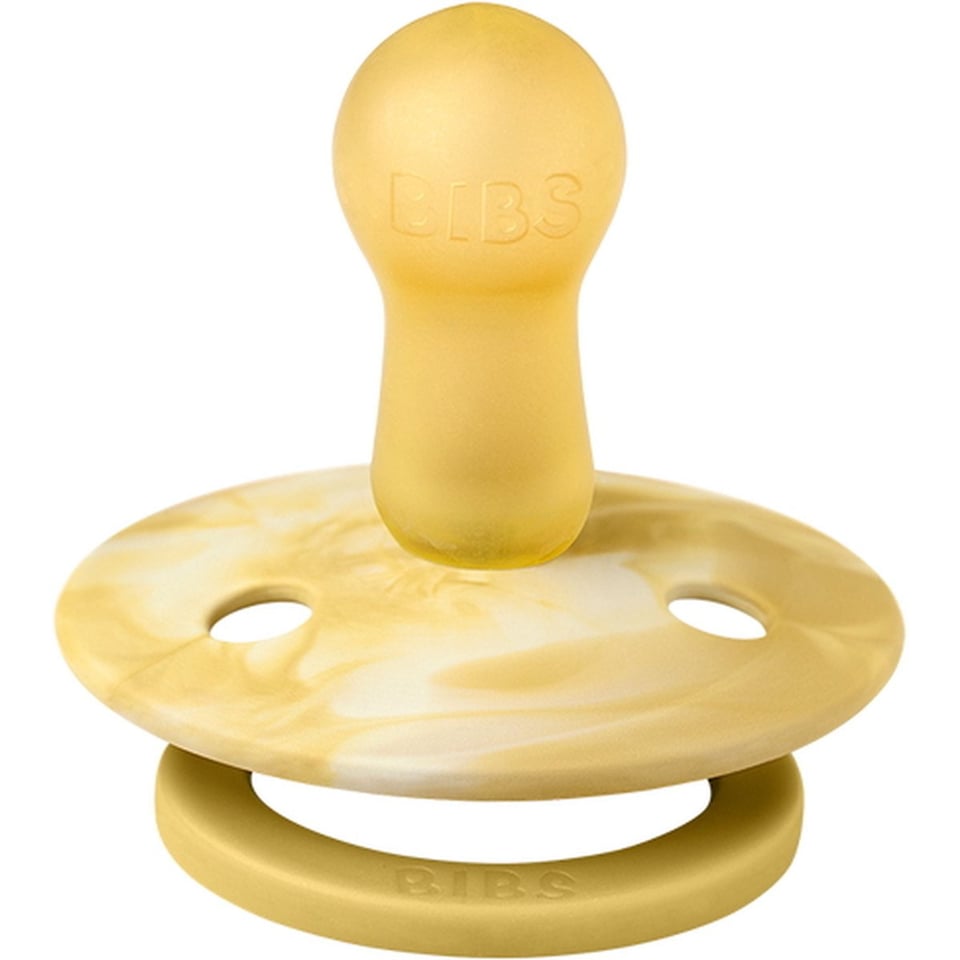 BIBS Fopspeen Colour Latex 2 Pack - Mustard Ivory/Mustard Ivory