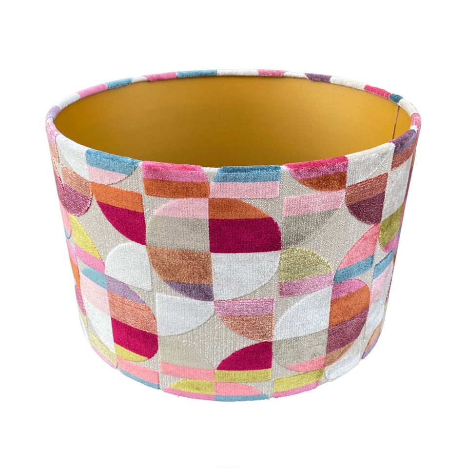 Lampenkap Patch Multicolor Velours 35x22cm