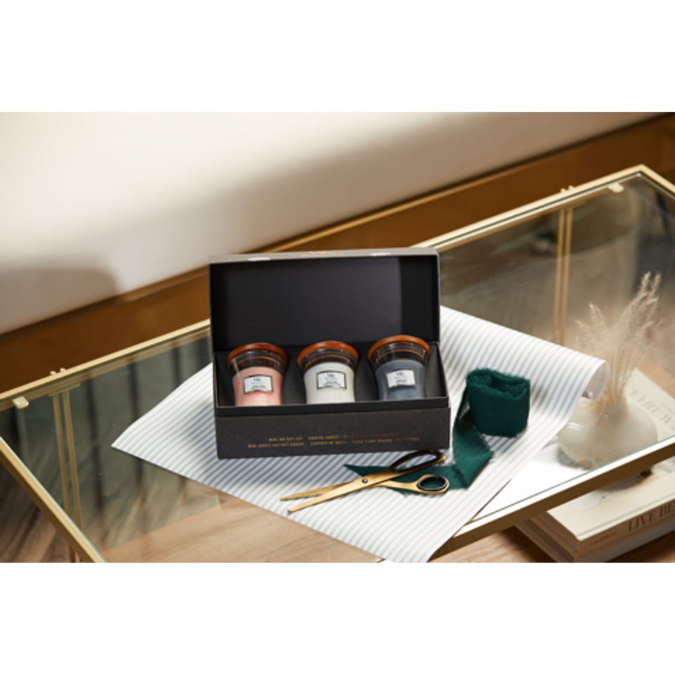 WoodWick Deluxe Gift Set 3 Mini Kaarsen Floral