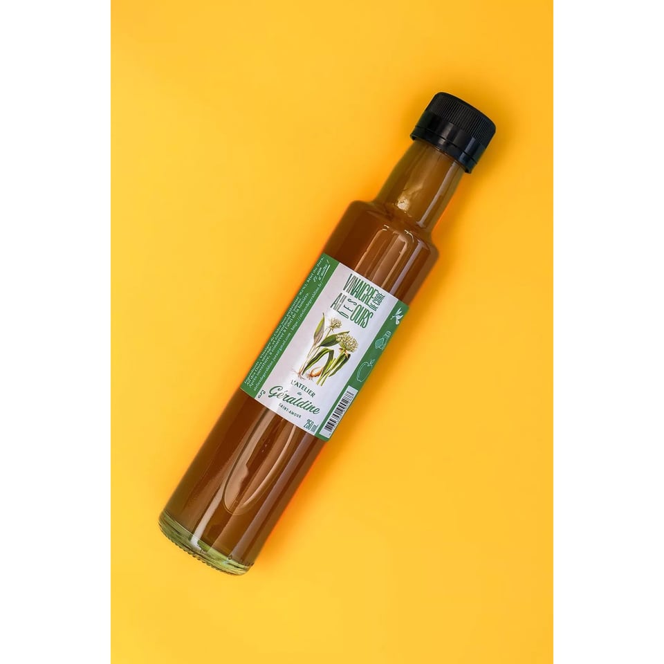 Appelciderazijn met daslook en Jura-honing