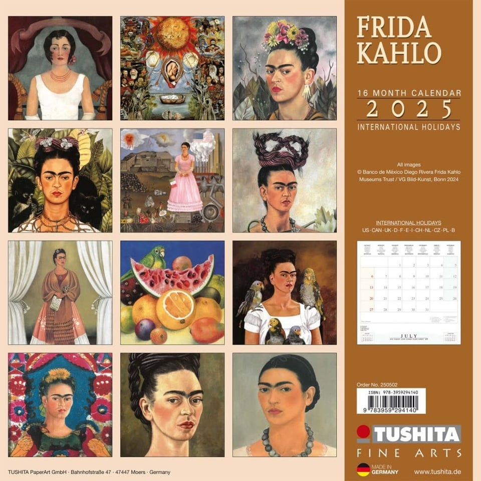 Frida Kahlo Calendar 2025 - Kalender