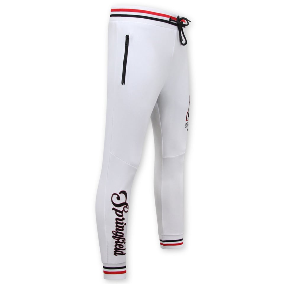 Joggingpak Heren Volwassenen - Tracksuit Heren - 2822 - Wit / Zwart