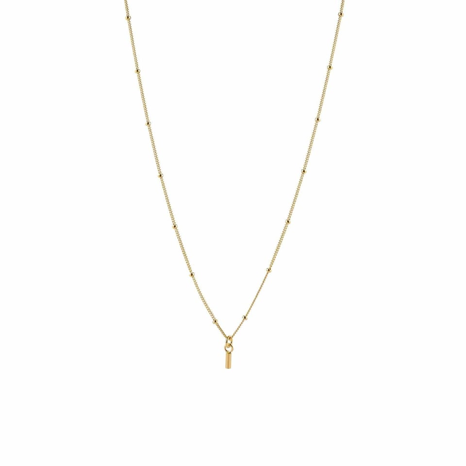 Gold Plated Necklace with Rod