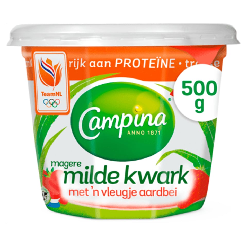 Campina Magere Kwark Met 'N Vleugje Aardbei