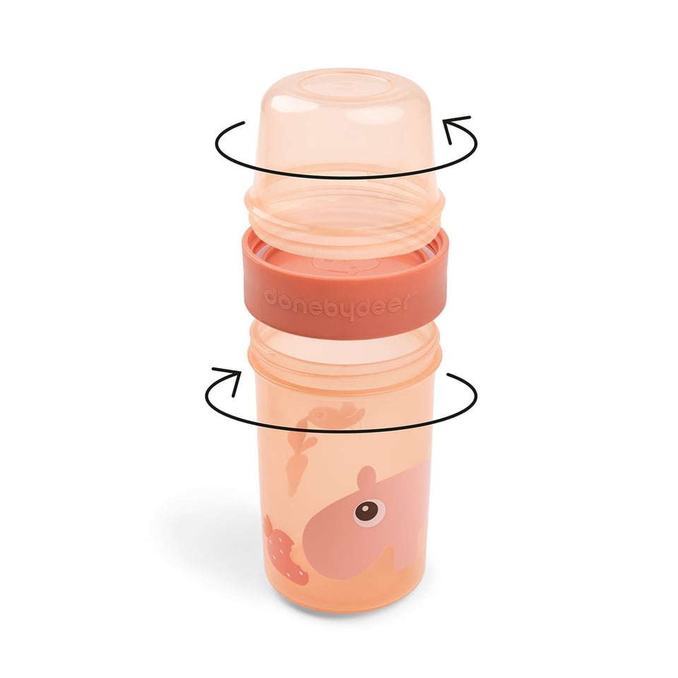 To Go 2-Way Snack Container L Ozzo Papaya