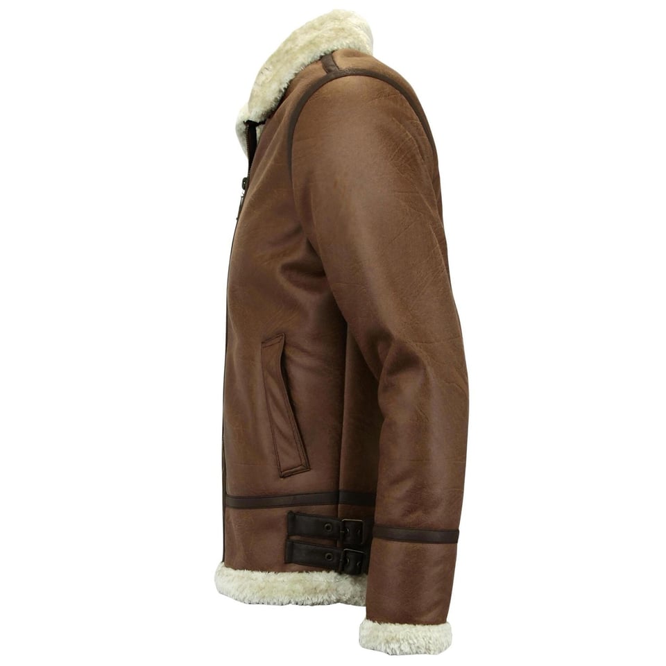 Lammy Coat - Shearling Jacket - Bruin