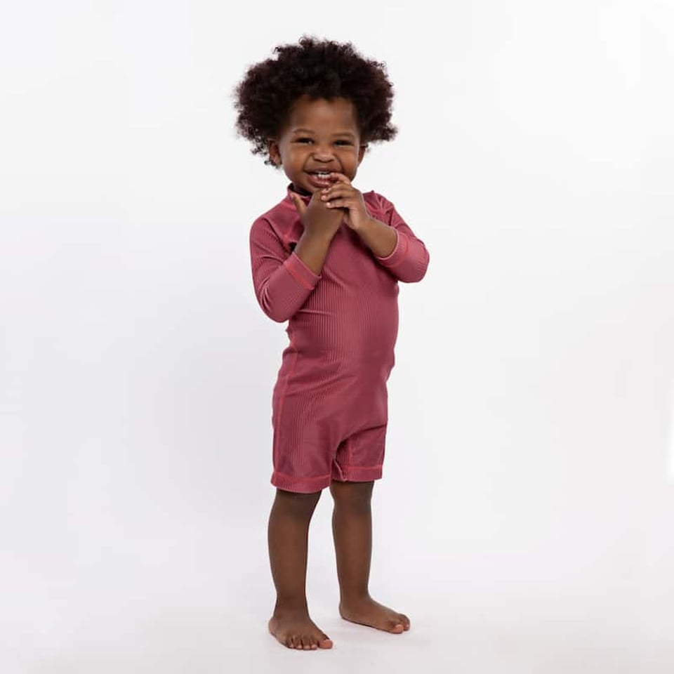 Beach & Bandits Garnet Ribbed Babysuit