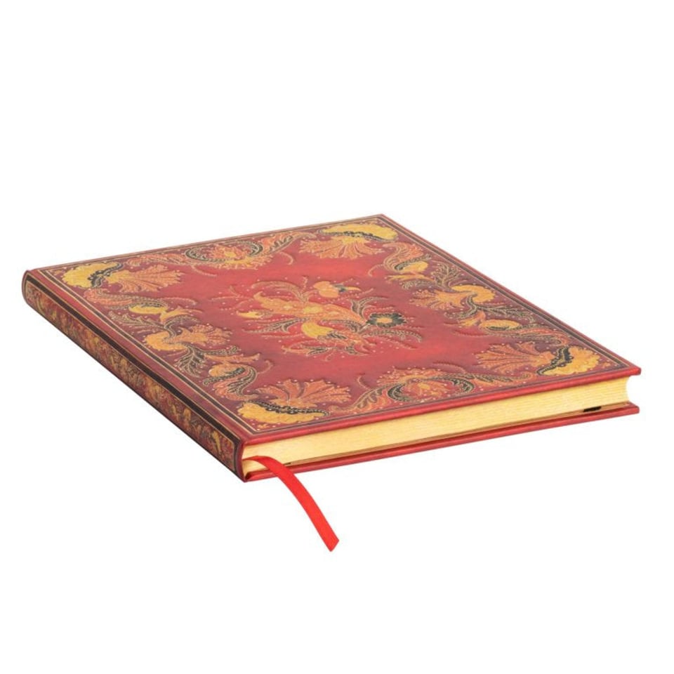 Paperblanks Notebook Ultra Plain Fiammetta - Blue, Orange, Gold