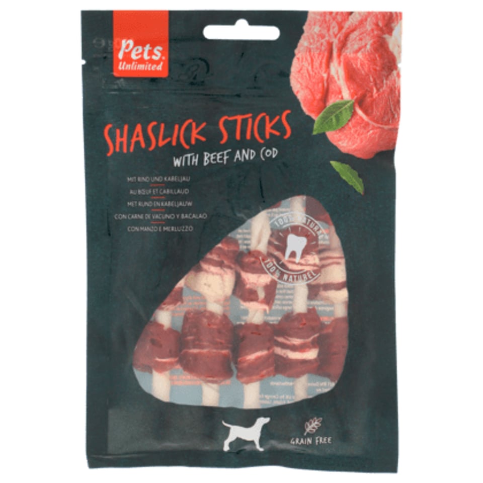 Pets Unlimited Shaslick Sticks Beef