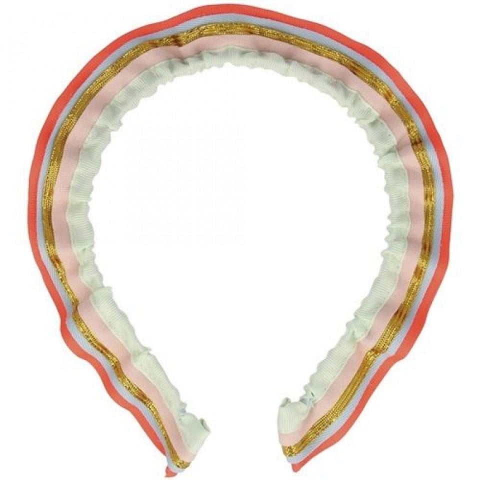 Merimeri Rainbow ruffle headband 3+