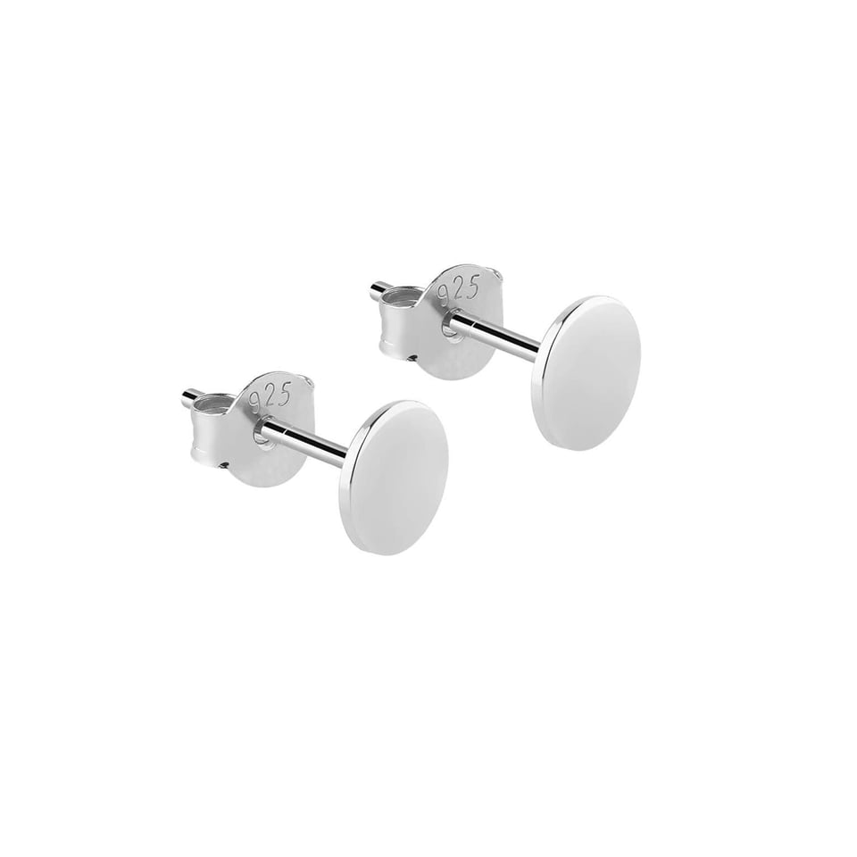 Gold Plated Coin Stud Earrings 7MM