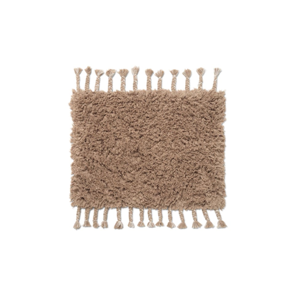 Ferm Living Amass Long Pile Mat White Pepper
