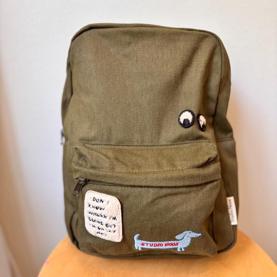 Studio Noos Evergreen Washed Cotton Midi Backpack