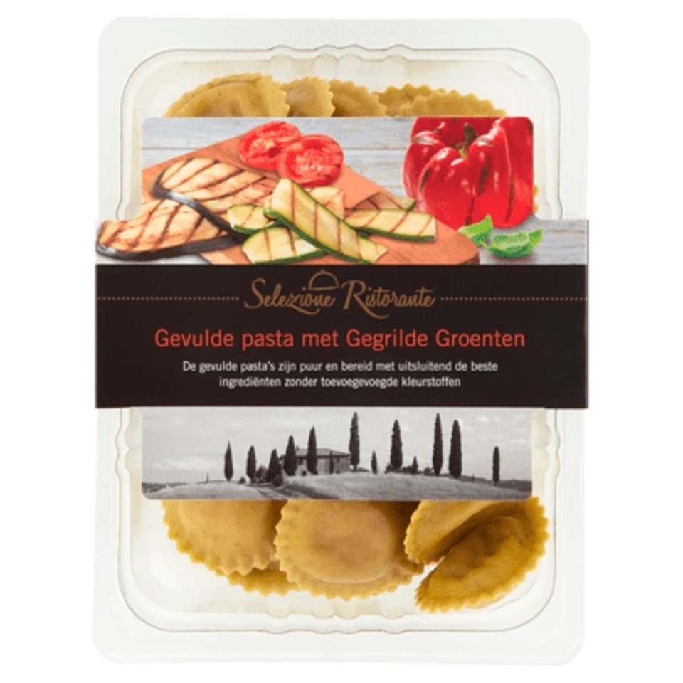 Selezione Ristorante Gevulde Pasta Met Gegrilde Groenten