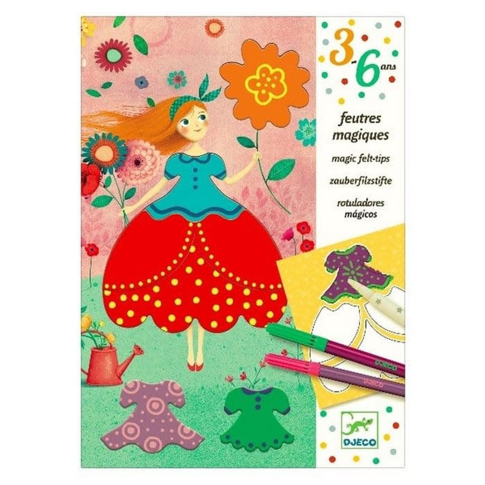 Djeco Magische Viltstiften Marie's Pretty Dresses 3-6 Jaar