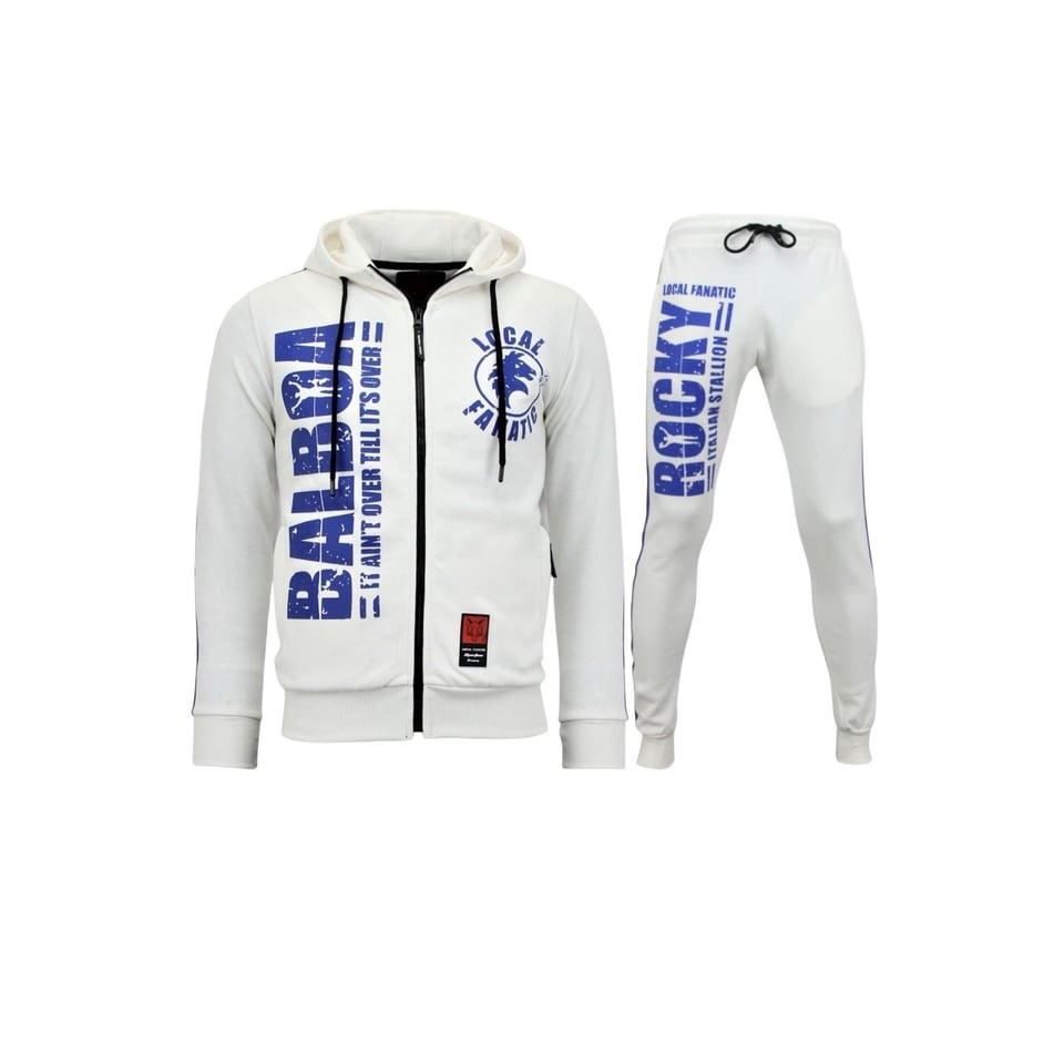 Exclusieve Heren Trainingspak - Rocky Balboa Sport Pak - Wit