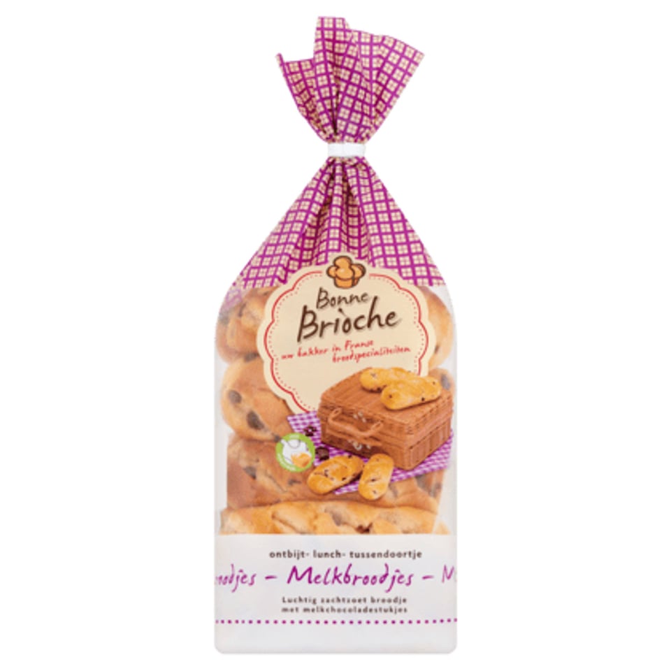 Bonne Brioche Melkbroodjes Met Stukjes Chocolade