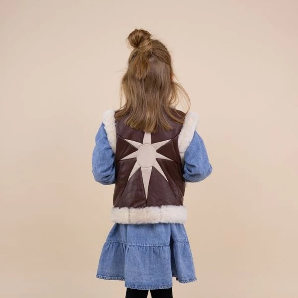 Moonrise Moonrise Wool Gilet KIDS Bruin