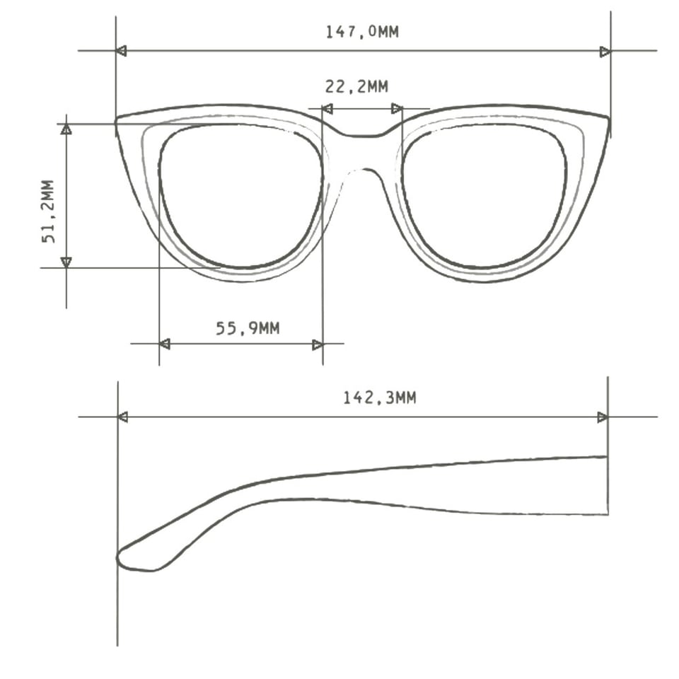 Zonnebril SILVIA Cat-Eye Havana Yellow OK020-HY