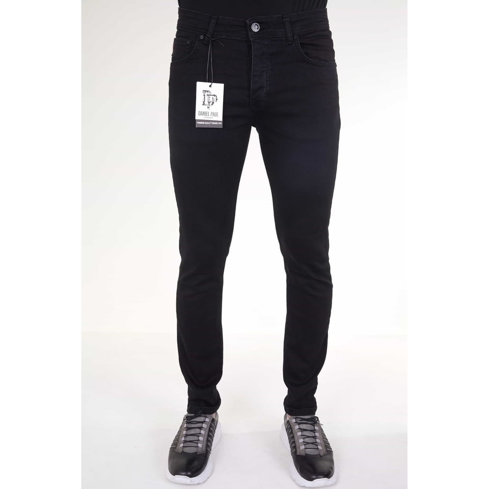 Nette Heren Stretch Broek - Slim Fit - 5412 - Zwart