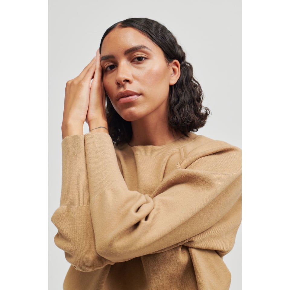 Second Female Octavia Knit O-Neck - New Tobacco Brown